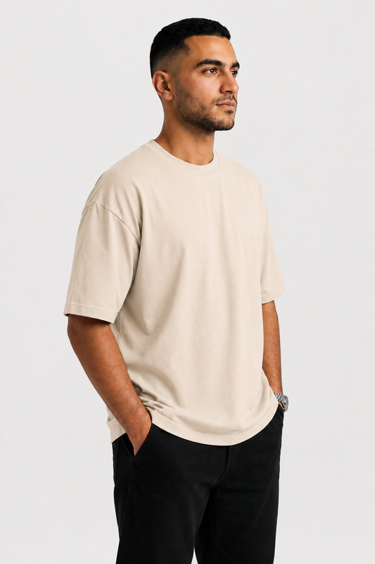 YEAH Oversized T-Shirt – Sandy Beige