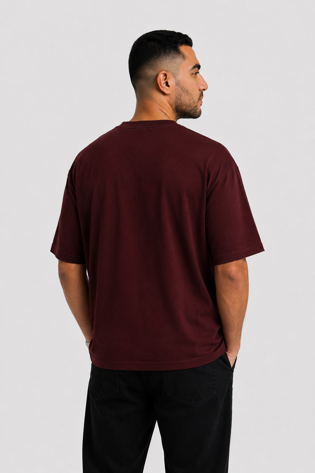 YEAH Oversized T-Shirt – Burgundy