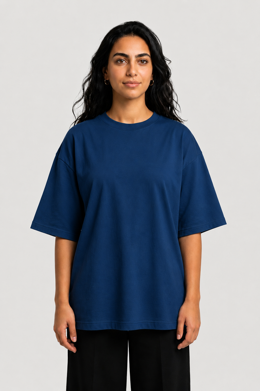 YEAH Oversized T-Shirt – Navy Blue