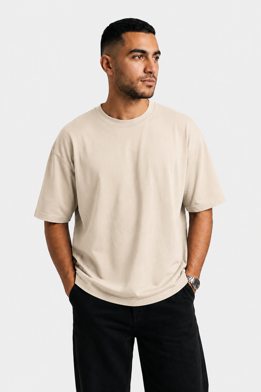 YEAH Oversized T-Shirt – Sandy Beige