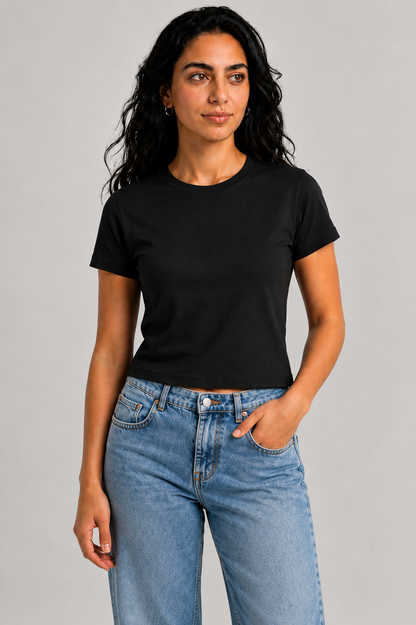 YEAH BASIC CROP TEE