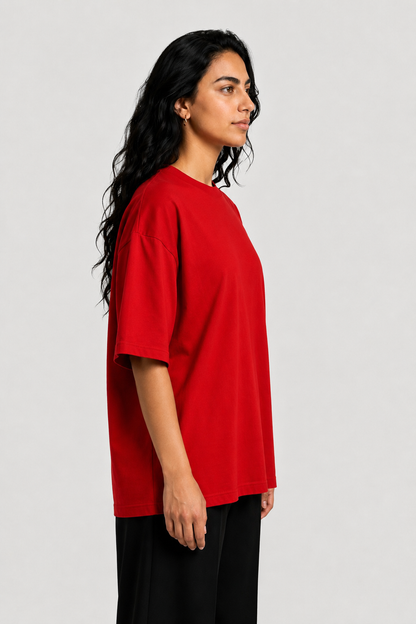 YEAH Oversized T-Shirt – Cherry Red