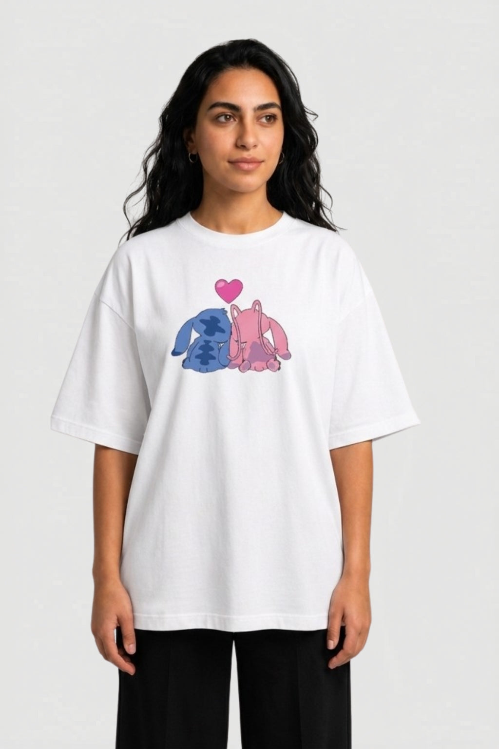 YEAH "Stitch & Angel" Printed T-Shirt