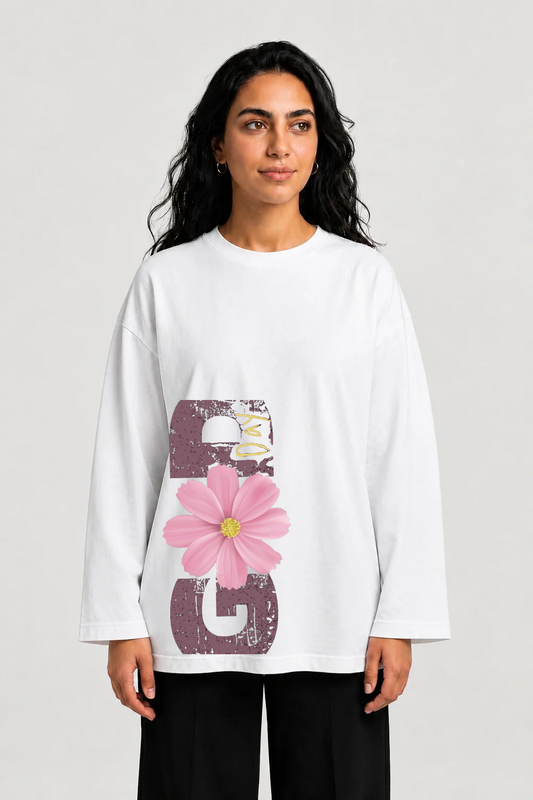 YEAH " FLOWER " Printed T- Shirt