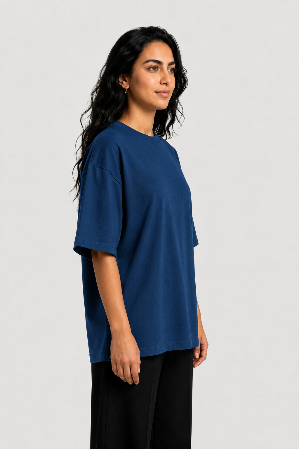 YEAH Oversized T-Shirt – Navy Blue