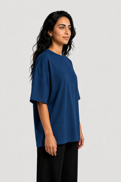 YEAH Oversized T-Shirt – Navy Blue