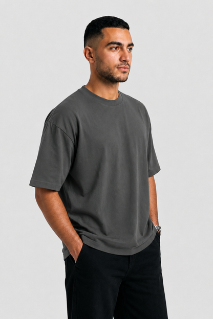 YEAH Oversized T-Shirt – Charcoal Grey