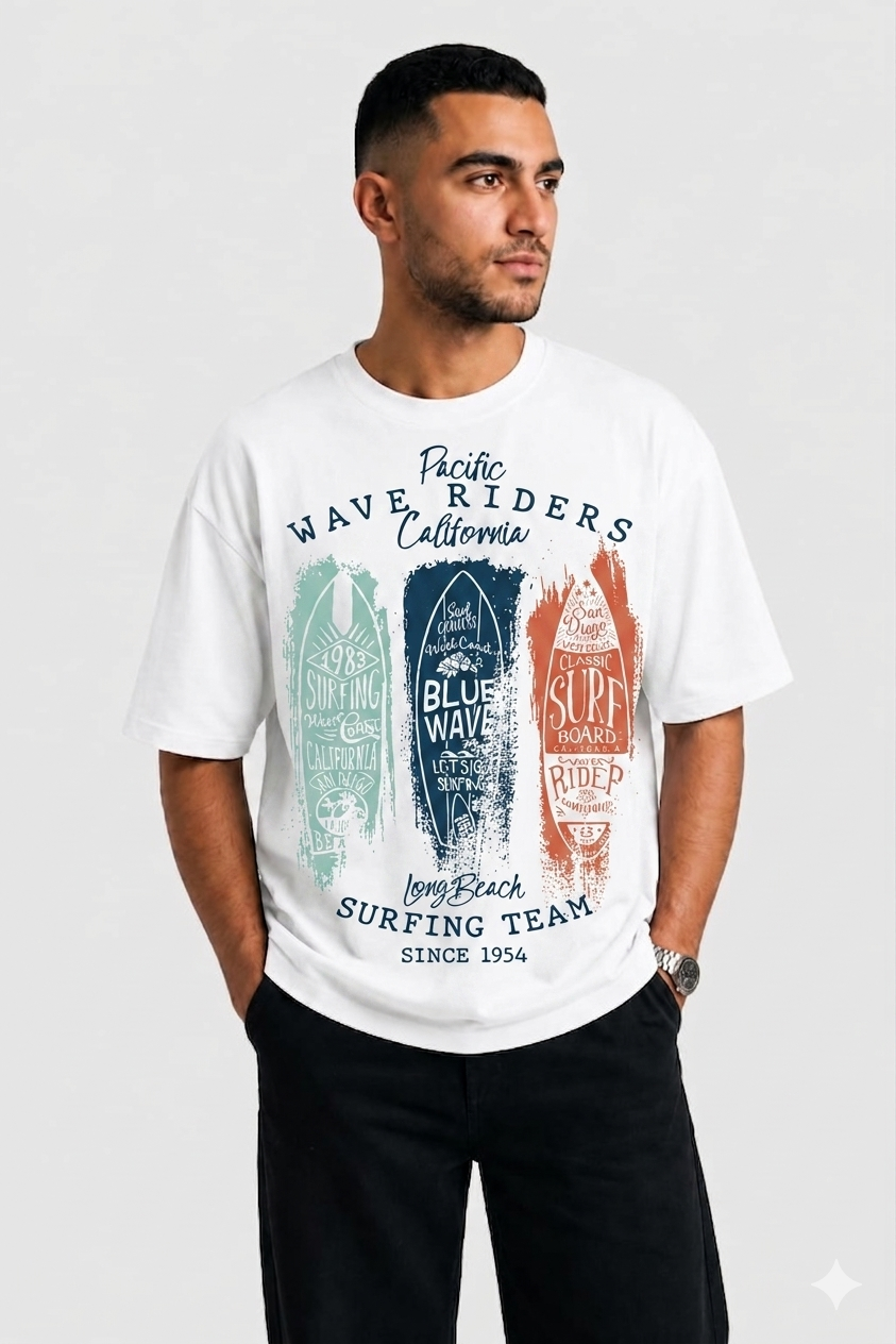 YEAH "waves " Printed T- Shirt