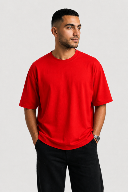 YEAH Oversized T-Shirt – Cherry Red