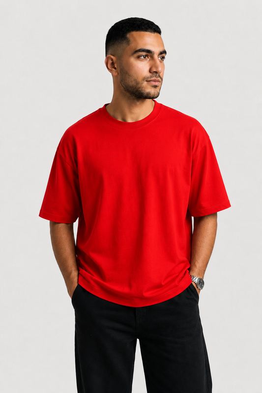 YEAH Oversized T-Shirt – Cherry Red