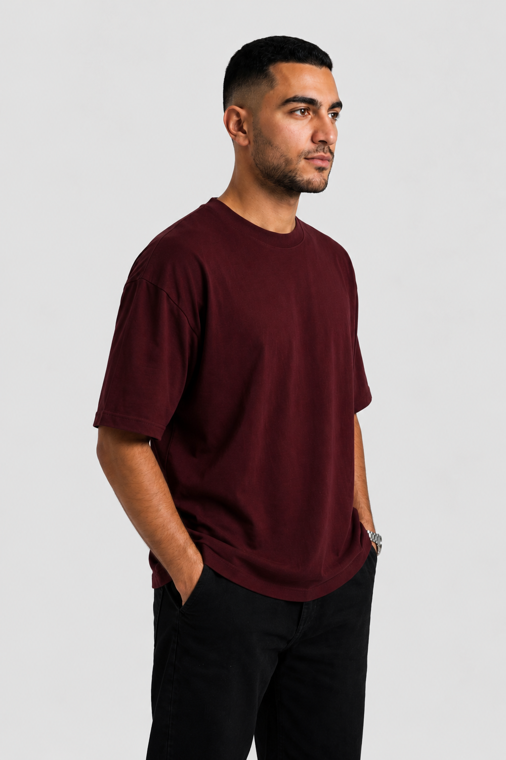 YEAH Oversized T-Shirt – Burgundy