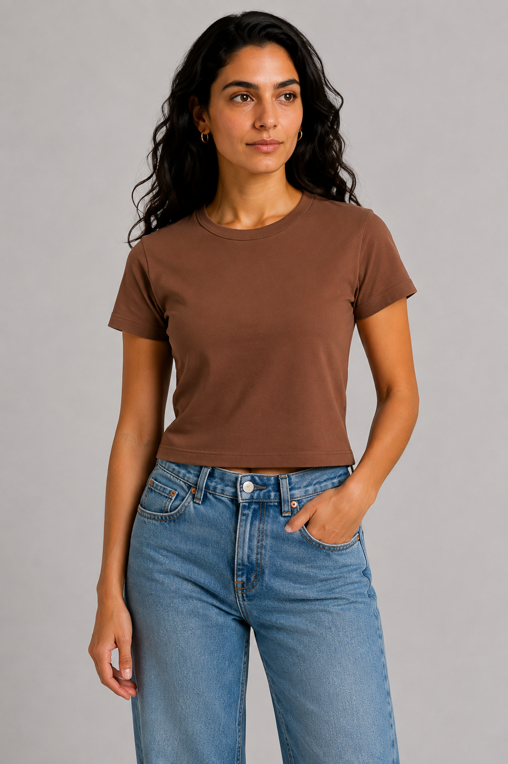 YEAH BASIC CROP TEE