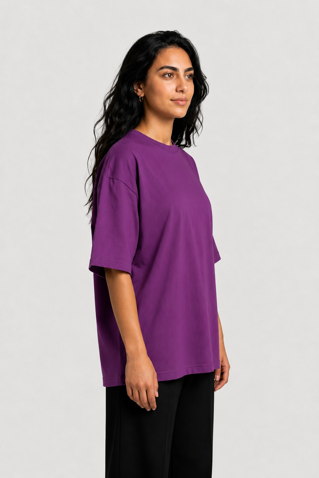 YEAH Oversized T-Shirt – Grape Purple