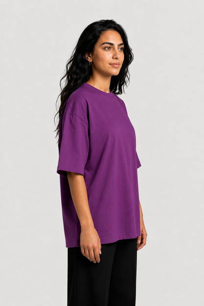 YEAH Oversized T-Shirt – Grape Purple